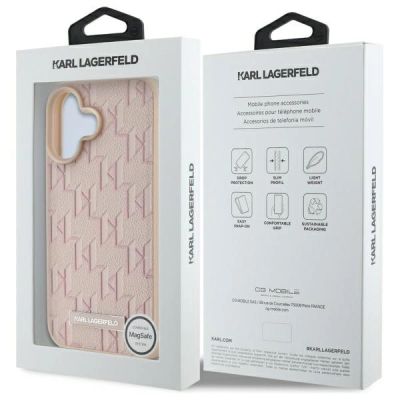 8. Karl Lagerfeld Hot Stamp Magsafe iPhone 16 Case - Pink