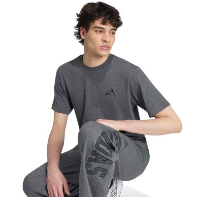 5. Men's adidas Camo Embroidered Small Logo Graphic T-shirt gray KC7159