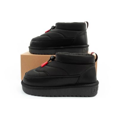 10. D.Franklin women's snow boots winter fashionable insulated ankle boots black