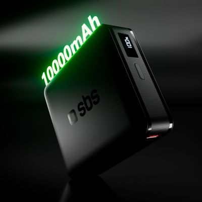 5. SBS HD 30W 10000mAh USB-C Powerbank with LCD Display - Black
