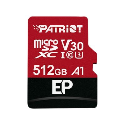 Patriot Memory EP Pro PEF512GEP31MCX Memory Card with Adapter (512GB; Class 10, Class A1, Class U3, V30; Adapter, Memory Card)