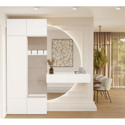 3. HAGA II 1SZ1W Hallway Wardrobe, White