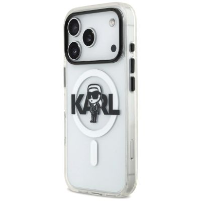 2. Karl Lagerfeld IML Karl Sketch Logo MagSafe Case for iPhone 17 Pro - Transparent