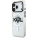 2. Karl Lagerfeld IML Karl Sketch Logo MagSafe Case for iPhone 17 Pro - Transparent