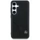 3. Mercedes Leather Curved Stitches Case for Samsung Galaxy S25 - Black