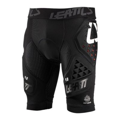 LEATT Impact Shorts 3DF 4.0 Protective Shorts, Size L, Black