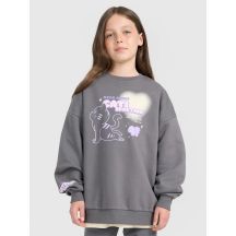 Oversized sweatshirt without a hood for girls 4F 4FJRAW25TSWSF2438-22S