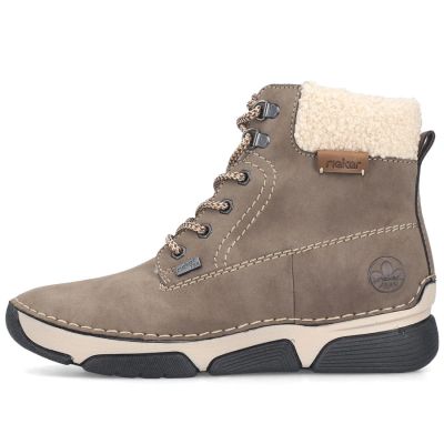 3. Women’s Brown Leather Lined Hiking-Style Ankle Boots Rieker 45925-25