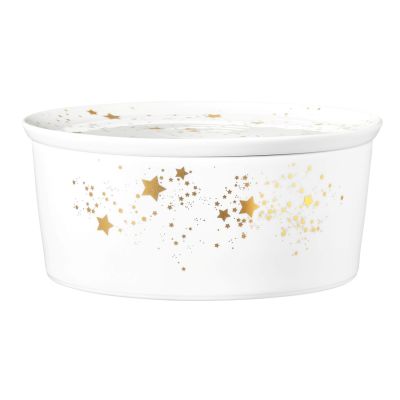 SELTMANN LIBERTY GOLDEN STARS Bowl with cover 21x9 cm