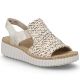 Women's beige woven platform sandals Rieker 69276-60