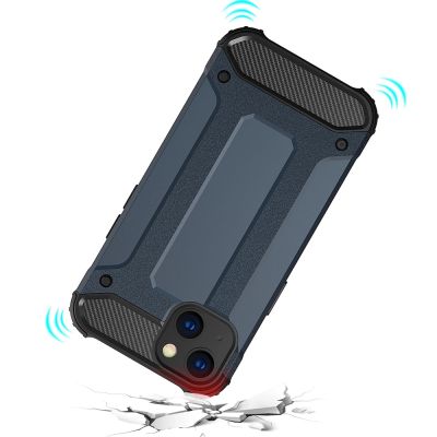 6. Hybrid Armor case for iPhone 14 armored hybrid cover blue