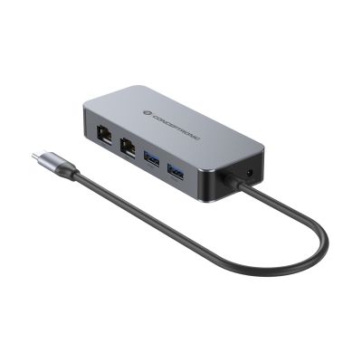 2. Conceptronic ABBY24G Docking Station Wired USB 3.2 Gen 1 (3.1 Gen 1) Type-C Gray