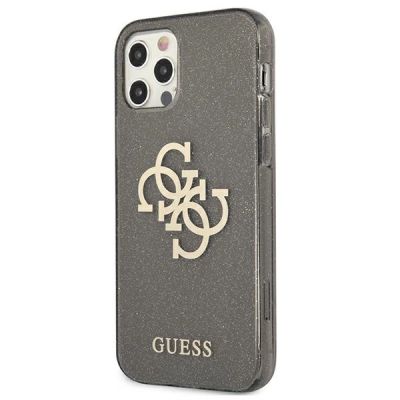 2. Guess GUHCP12LPCUGL4GBK iPhone 12 Pro Max 6.7" black/black hard case Glitter 4G Big Logo