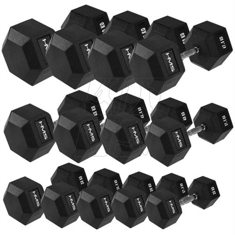 5. HMS HEX PRO 27.5 kg dumbbell