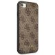 4. Guess 4G Metal Gold Logo Case for iPhone SE 2022 / 2020 / 7 / 8 - Brown