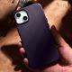 17. iCarer Case Leather Cover Case for iPhone 14 Plus Dark Purple (MagSafe Compatible)