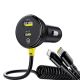 3. Baseus Circular 60W USB-A + USB-C Car Charger with Built-in Lightning + USB-C Cable 1.4m - Black