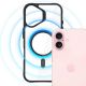 9. 3mk Satin Armor MagCase with MagSafe for iPhone 16 Plus - Clear with Black Frame