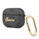 3. Guess 4G Script Metal Collection case for AirPods Pro Cover - gray