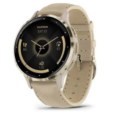 2. Garmin 010-02785-55 Smartwatch / Sports Watch 3.05 cm (1.2") AMOLED 41 mm Digital 390 x 390 px Touchscreen Gold Wi-Fi GPS