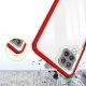 6. Clear 3in1 Case for Samsung Galaxy A22 4G Frame Gel Cover Red