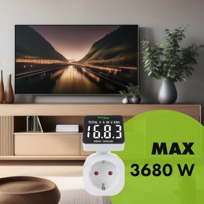 13. GREENBLUE ENERGY METER, WATTMETER, 16A, MAX. 3680W, MEMORY BACKUP GB620 E