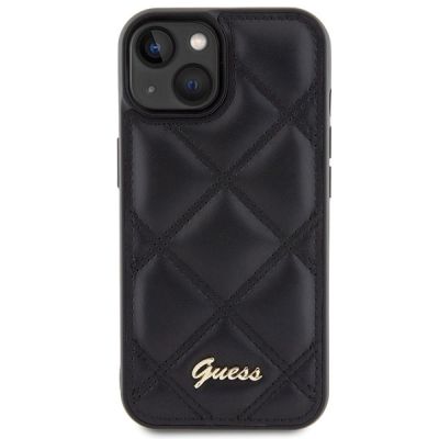 3. Guess Quilted Metal Logo case for iPhone 15 - black
