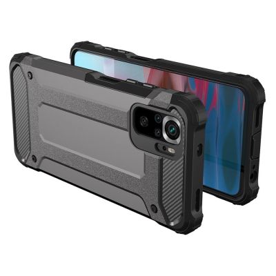 2. Hybrid Armor Case Tough Rugged Cover for Xiaomi Poco M4 Pro 5G black