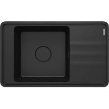 Single-bowl granite sink with drainer