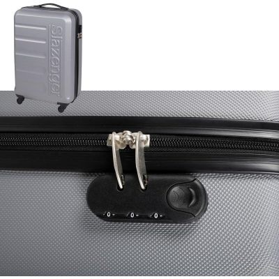 63. SET OF 3 SUITCASE 18, 22, 26 INCHES SILVER SLAZENGER