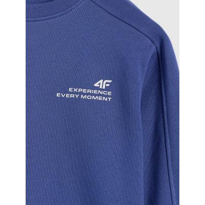 2. Boy's sweatshirt without zipper and hood 4F 4FJRAW25TSWSM2413-31S
