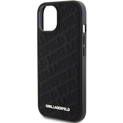 6. Karl Lagerfeld Quilted K Pattern case for iPhone 15 Plus / 14 Plus - black