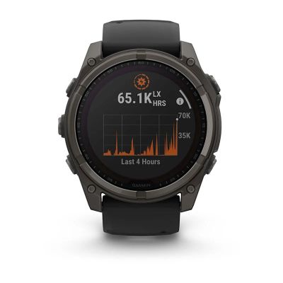10. Garmin Fenix 8 Solar Sapphire Titanium Carbon Gray DLC Black watch