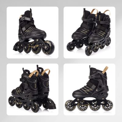 12. Meteor L 38-43 Buzzy Roller Skates Black/Gold
