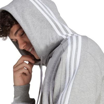 12. Adidas Essentials French Terry 3-Stripes Hoodie M IC0437