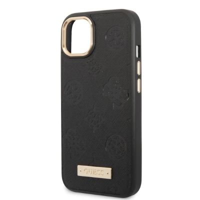6. Guess GUHMP13MSAPSTK iPhone 13 6.1" black/black hardcase Peony Logo Plate MagSafe