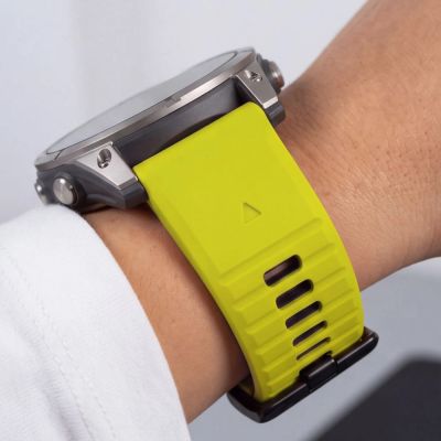 8. Tech-Protect Iconband Pro Strap for Garmin Fenix 5X / 5X Plus / 6X / 6X Pro / 7X / 8 / 8 Pro / 9 / 9 Pro (51 mm) – lime black