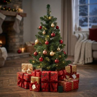 4. NORTON DECORATIVE CHRISTMAS TREE IN A POT 30 LEDS height: 90CM