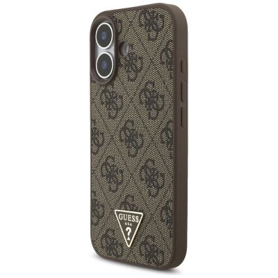 3. Guess 4G Strap Triangle Logo MagSafe case for iPhone 17 - brown