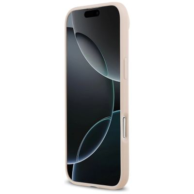 5. Guess Grained Flowers Classic Logo MagSafe iPhone Air Case - Pink