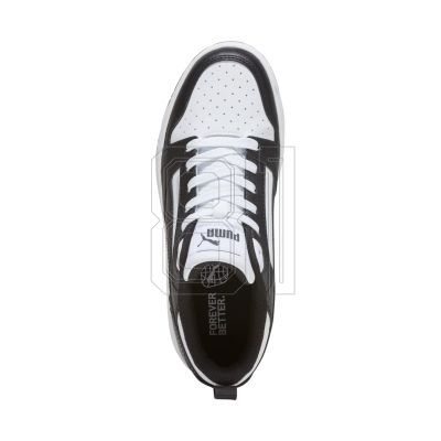 4. Puma Rebound V6 Lo Mid kids' shoes white and black 393833 01