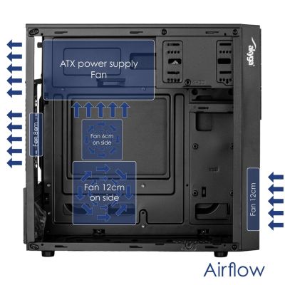 8. AKYGA MICRO TOWER ATX CASE USB C PORT AK19BK