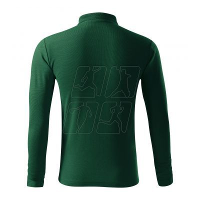 3. Malfini Pique Polo LS M MLI-221D3 dark green polo shirt