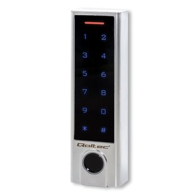 QOLTEC TITAN TOUCH CODE LOCK WITH FINGERPRINT READER | RFID | BT 4.0 | CODE | CARD | KEYRING | BELL | IP68