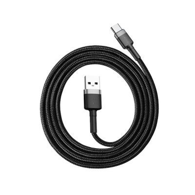 4. BASEUS USB CABLE TO USB-C CAFULE 3A 1M GREY-BLACK