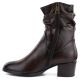 8. Women's high-heeled ankle boots with a gathered upper, brown Vinceza 58682