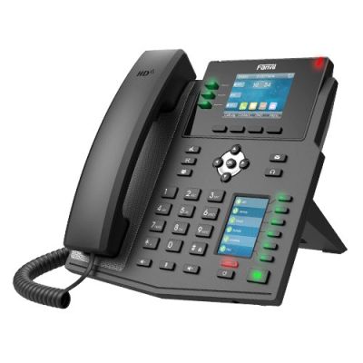 Fanvil X4U Black VoIP Phone with 12 Lines LCD and Wi-Fi