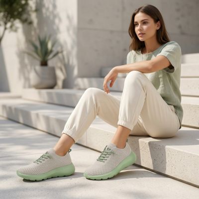 6. Beige women's sports shoes NEWS 26TX02-168
