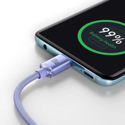 10. Baseus CAJY000605 USB-C - USB-C PD Cable 100W 5A 480Mb/s 1.2m - Purple