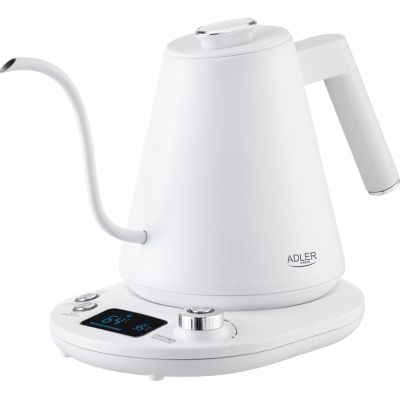 4. Adler AD 1349 electric kettle white with long spout 1.0L